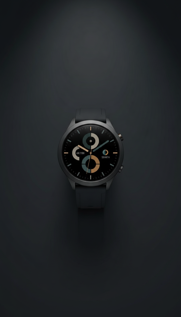 Slate black stainless steel smart watch
