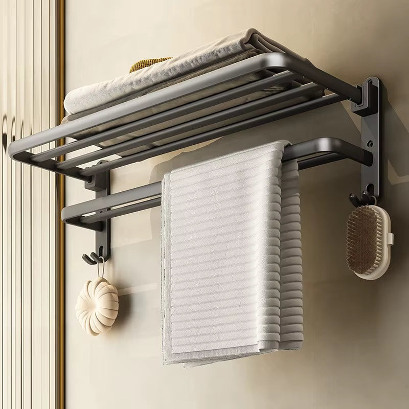 No-Drill Wall-Mounted Towel Rack