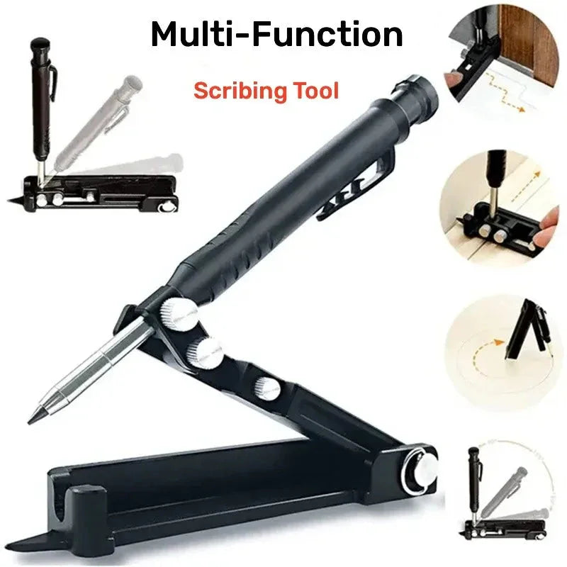 8-in-1 Multi-Function Scribing Tool | Carpenter Pencil | Woodworking Marking