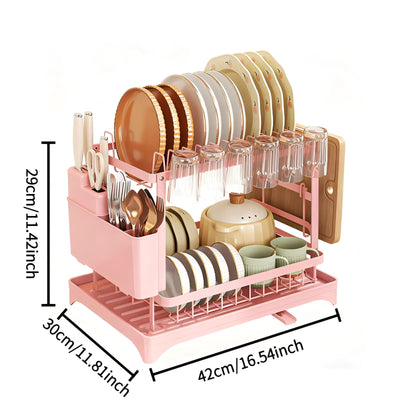 Two-Tier Countertop Dish Drying Rack