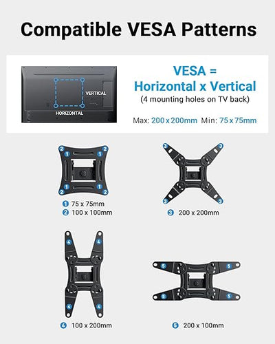 Full Motion TV Wall Mount with Swivel Tilt Extension Bracket Universal