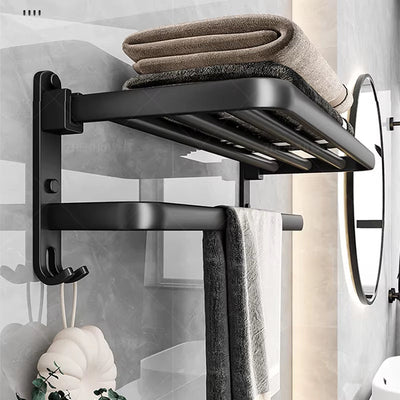 No-Drill Wall-Mounted Towel Rack