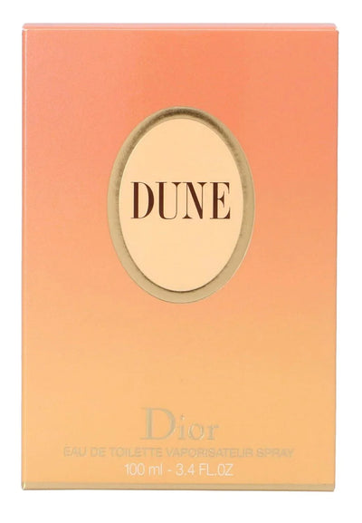 Dior Dune perfume packaging on a white background