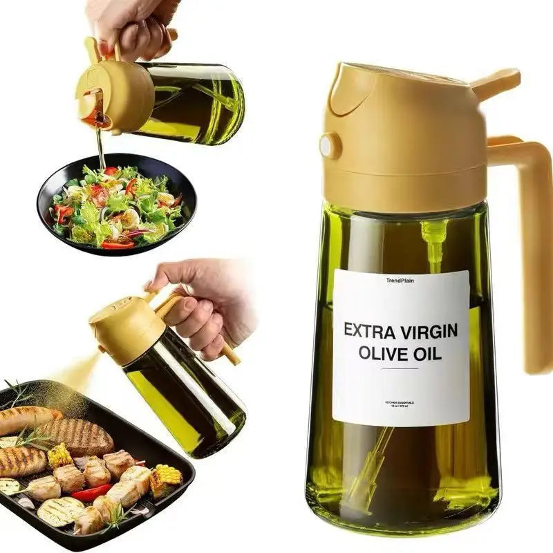 Dark Oil Dispenser With Spray and Pour (470ml)
