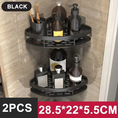 No-Drill Bathroom Storage Shelf