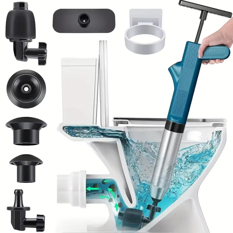 Pneumatic Toilet Plunger, Air Pressure Drain Clearing