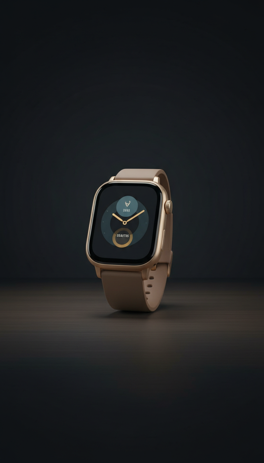 Champagne gold touch screen watch