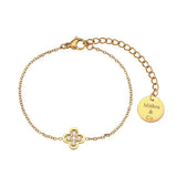 Petite Clover Studded Bracelet